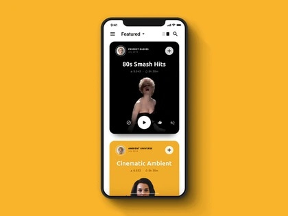 Leandro Rodrigues - Music Playlist App Interaction list ui ux cards video  sketch iphone x material ios social principle transition prototype animation  interaction gif motion details card scroll swipe music app playlist