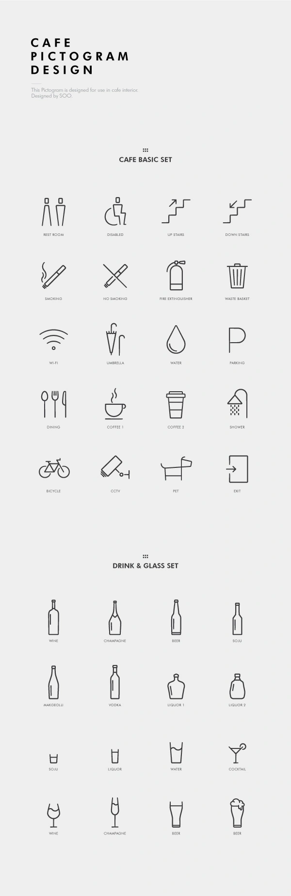 Cafe Pictogram Design