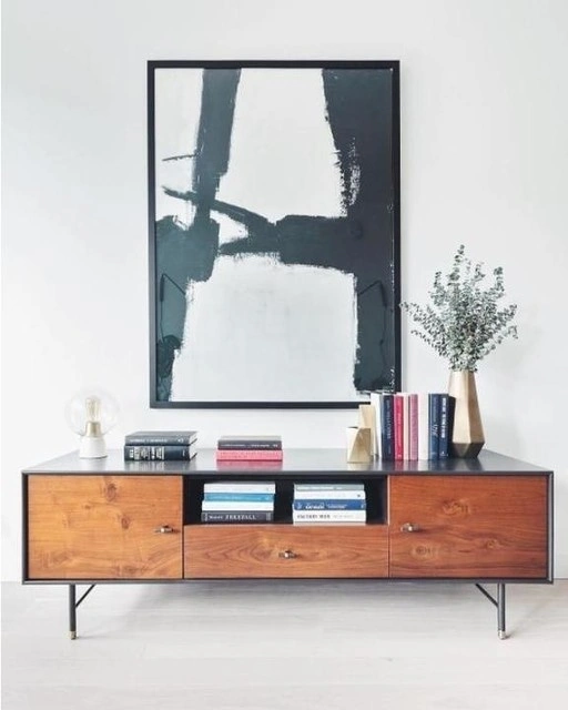 Modernist Wood + Lacquer Media Console | west elm