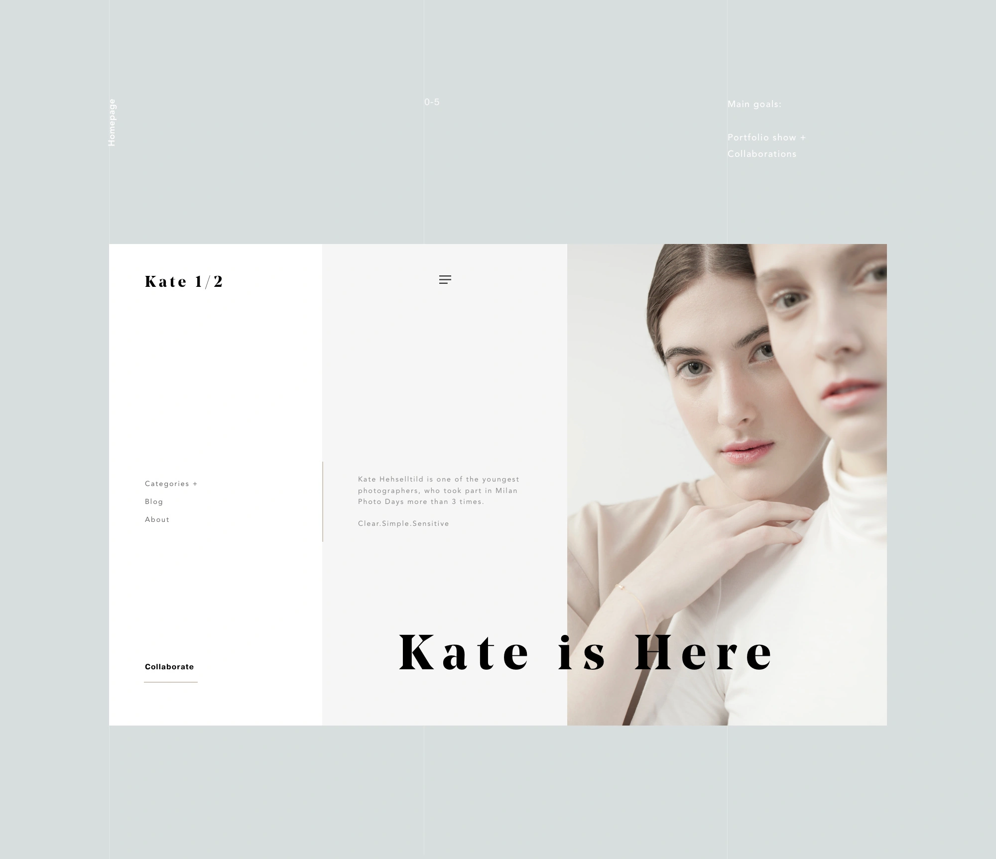 Kate is words. Portfolio goals.