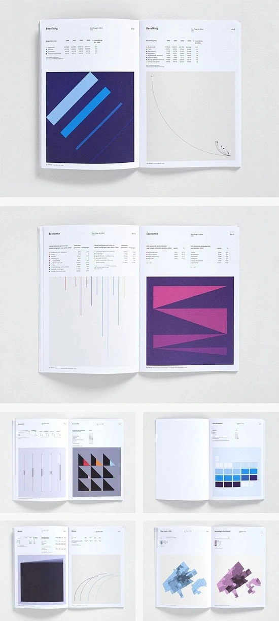 City of The Hague Annual Report by Toko >> graphs designed as abstract works of art