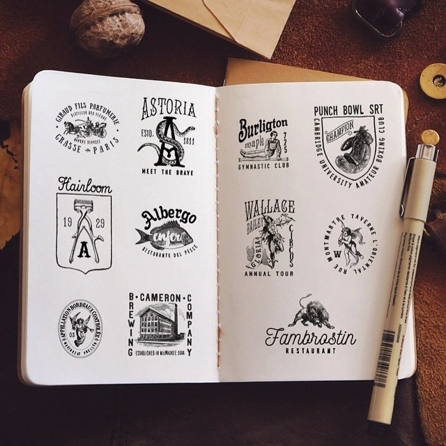 Vintage Logo Templates #creativemarket #vintage #vintagelogo #logo #identity #old #oldlogo #retro #retrologo #classic #crest #cool #hipster #template #editable #graphicdesign #logos #emblem #crest #bundle #type #typo #typography #notebook #mockup #typegan