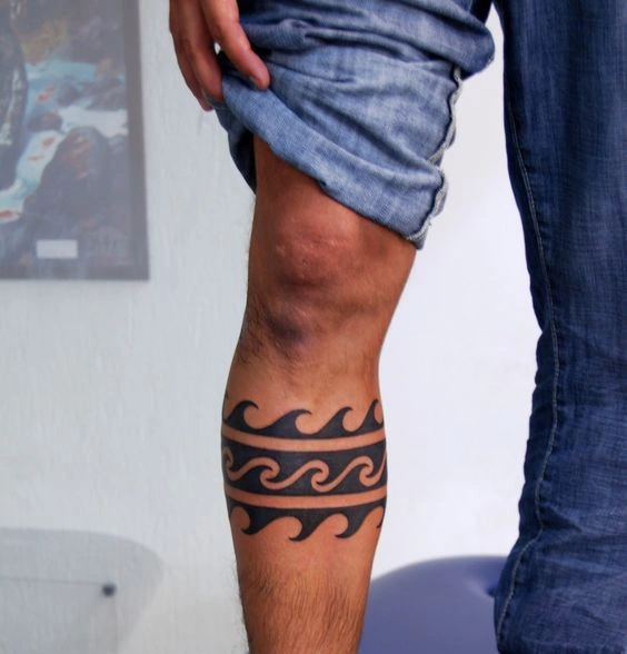 60 Tribal Leg Tattoos For Men - Cool Cultural Design Ideas