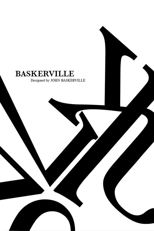 Typographic Poster - Baskerville