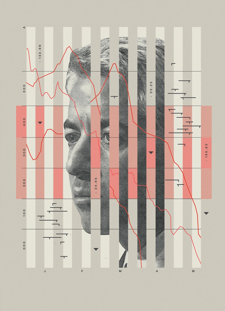 The New Yorker - Bill Ackman PortraitAD - Chris Curry