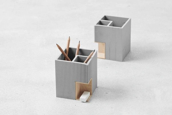 Concrete Goes Soft in these Desk Accessories