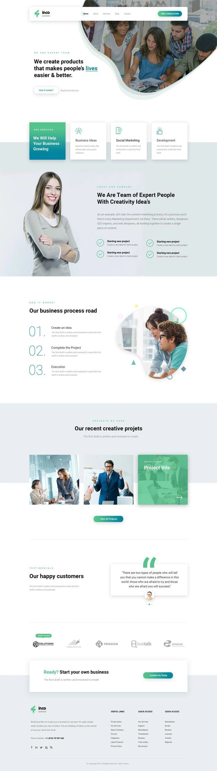 Creative Multipurpose PSD Website Template