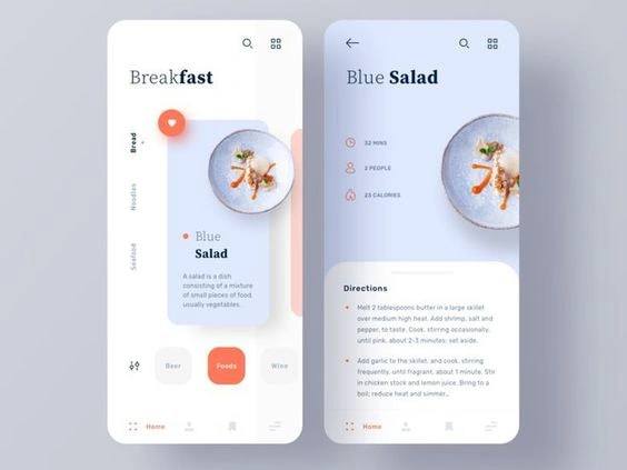 App design blue #design & app design blau & conception de l'application bleu & diseño de la aplicación azul & app design layout, app design inspiration, mobile app design, restaurant app design, minimalist app design, food app design, simple app design, tr