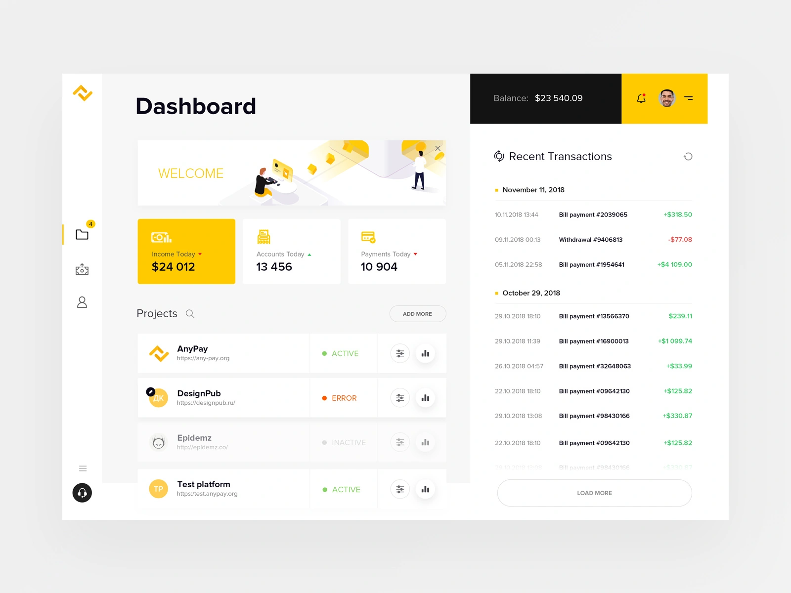 Anypay Dashboard