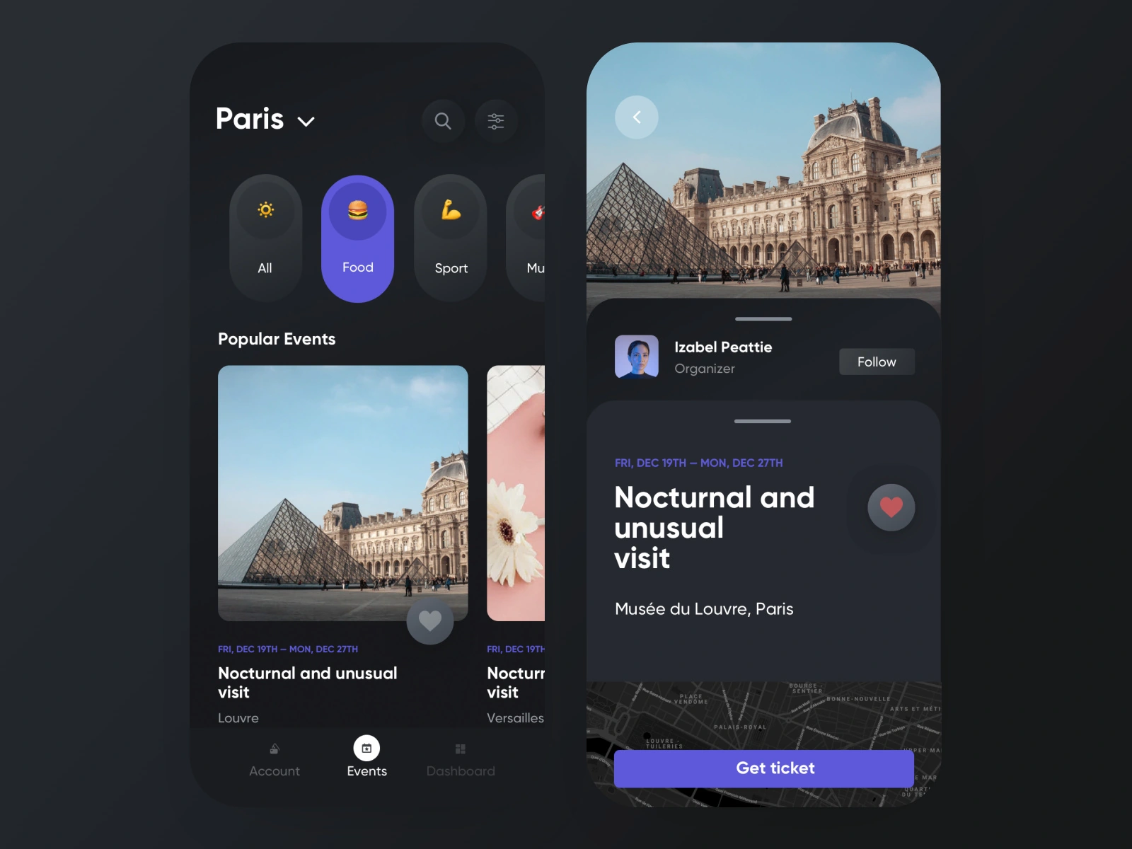 🎭 Events page by Jubéo