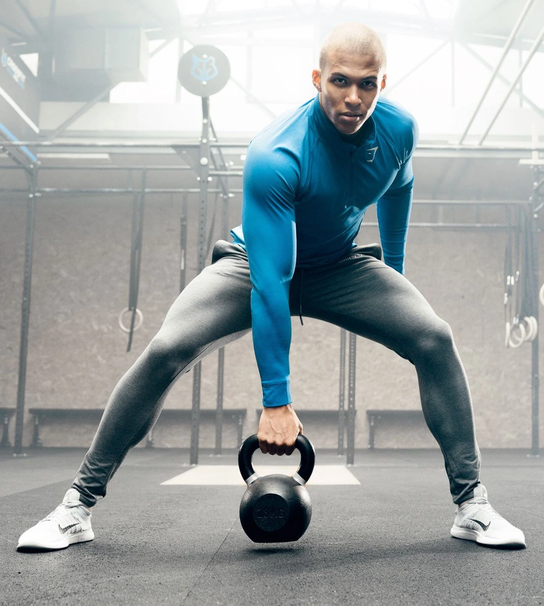 Gymshark Elevate Pullover - Blue | Fitness photoshoot, Fitness photography,  Fitness photos