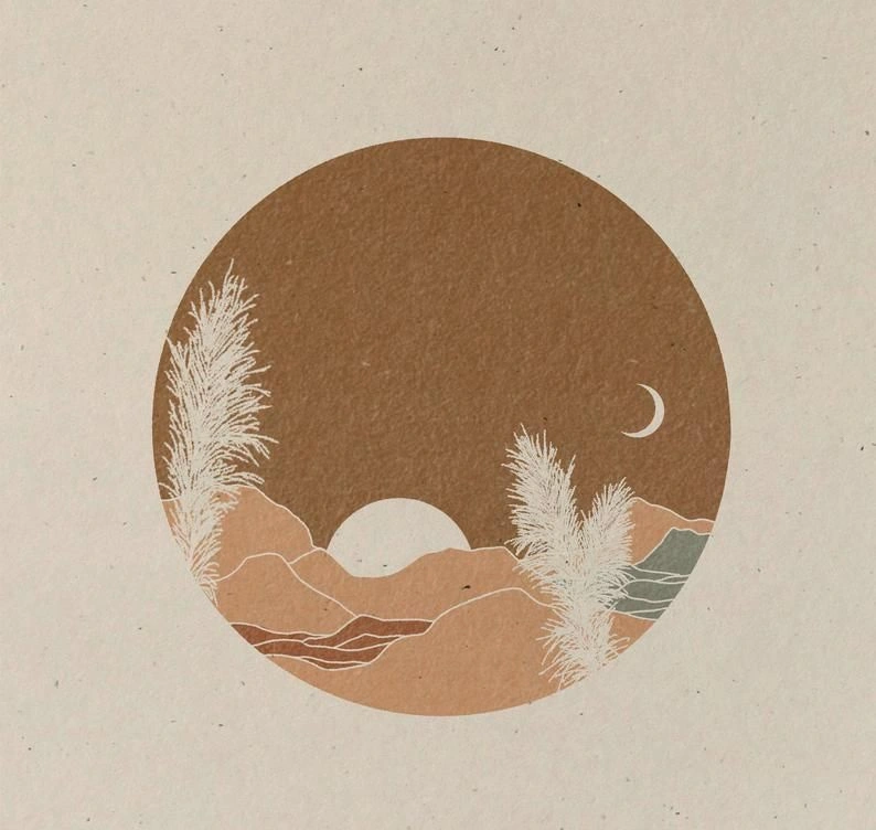 Dusk  || Art Print || Vintage Inspired Art || Inspirational Art || Boho Art Print || Pampas Landscap