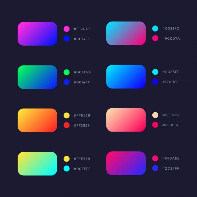 Download Abstract Bright Colorful Vector Gradients Collection for free