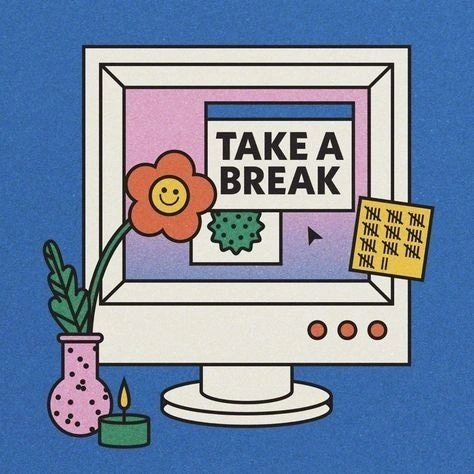 Take A Break happy plant vintage computer quote inspiring quote // uplifting quote // words of wisdom // words to live by // instagram quote // true quote // positive quote // life quote // short quote // aesthetic quote // filler photos