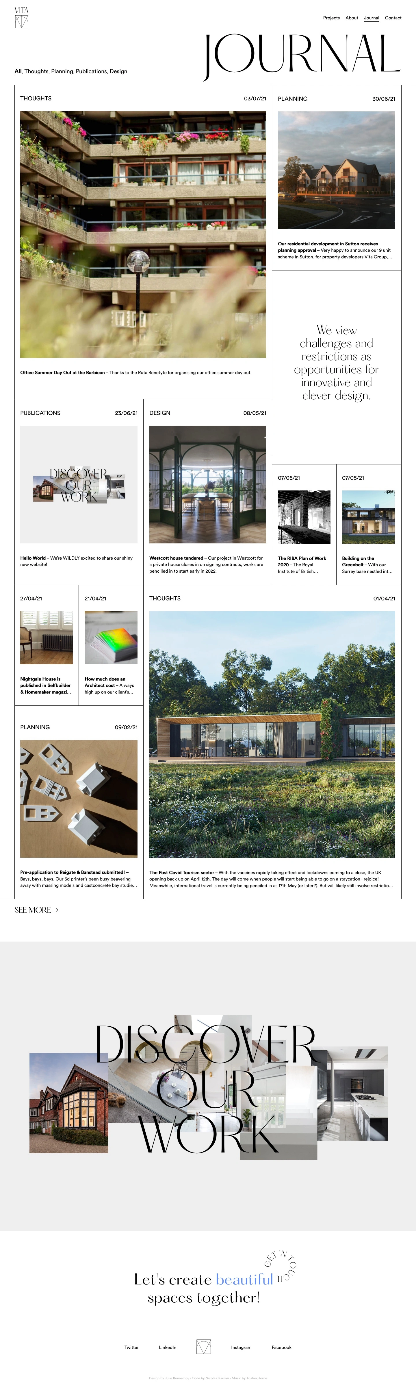 Vita Architecture Landing Page Example: Vita Architecture is a boutique architectural practice in London and Surrey. Each and every one of our projects are bespokely designed to deliver innovative and crafted architecture.