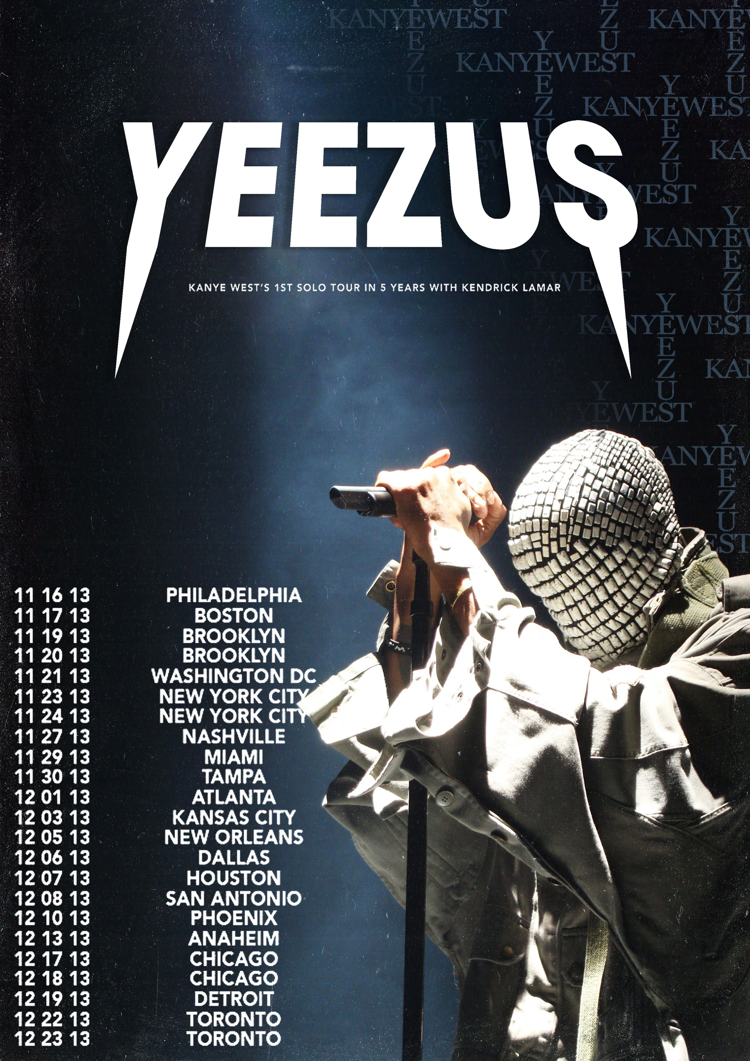 Kanye West Yeezus Tour Poster