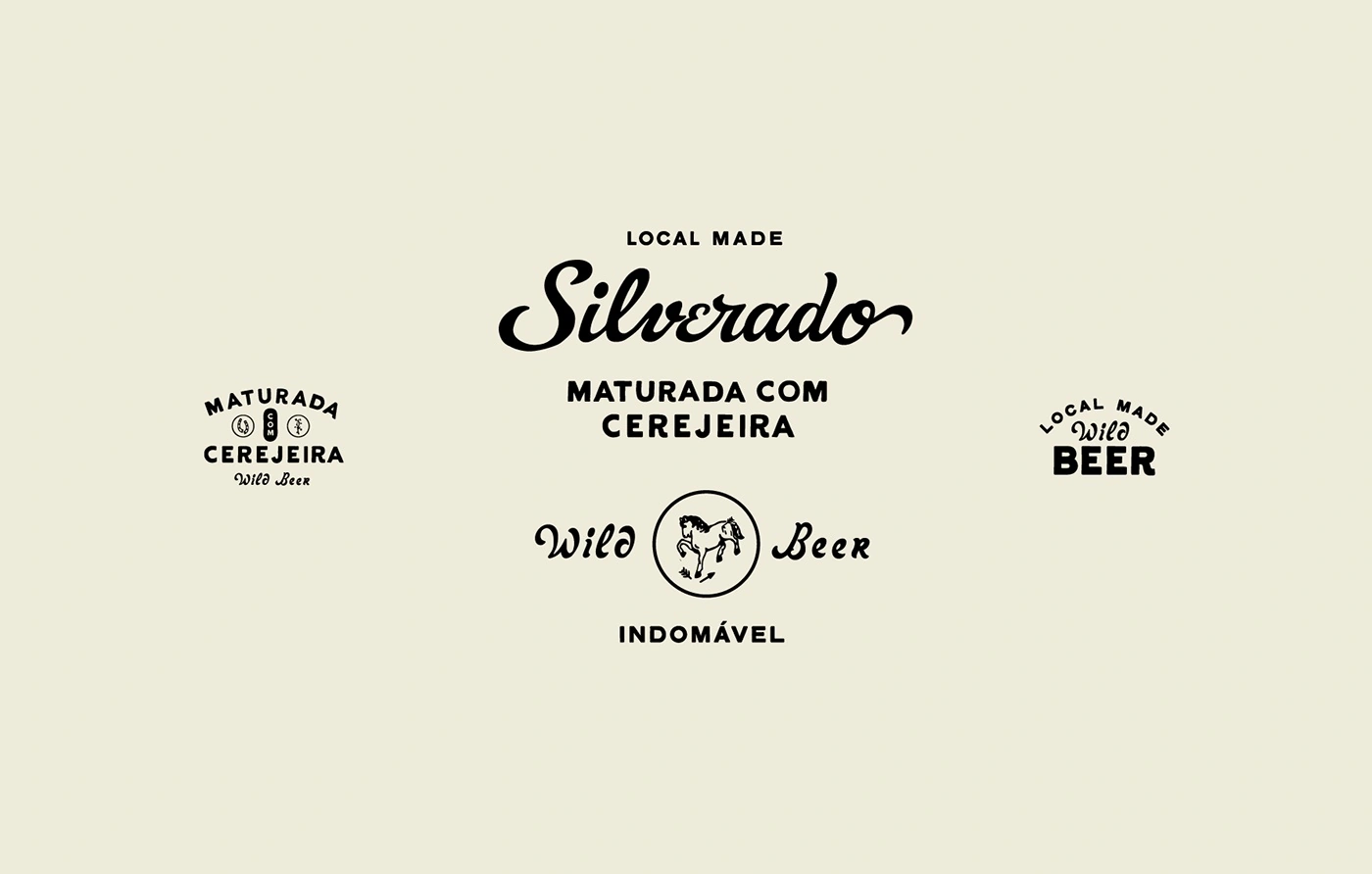 beer brand identity design horses Label lettering Packaging verbal design wild