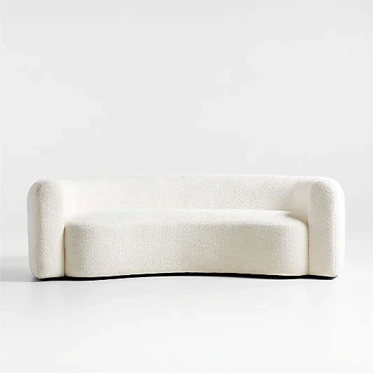 Hugger Curved Boucle Sofa by Leanne Ford