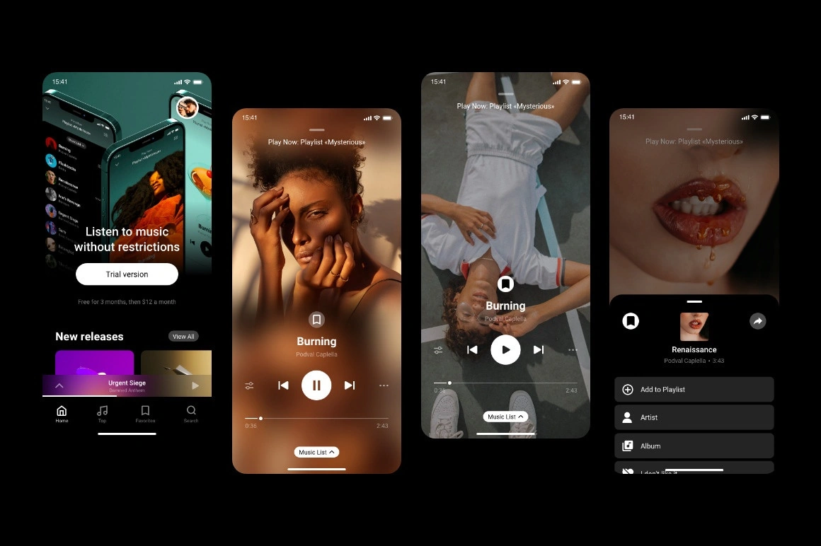 Amazing Music App UI Kit in UX & UI Kits on Yellow Images Creative Store