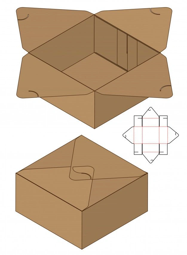 Emballage De Boîte à Découper Modèle Pour Impression