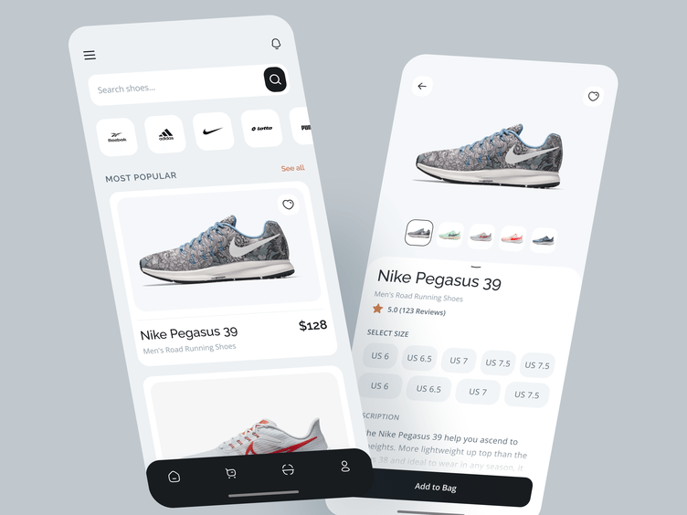 Shoes App Prototype by Ibrahim Khalil on Dribbble