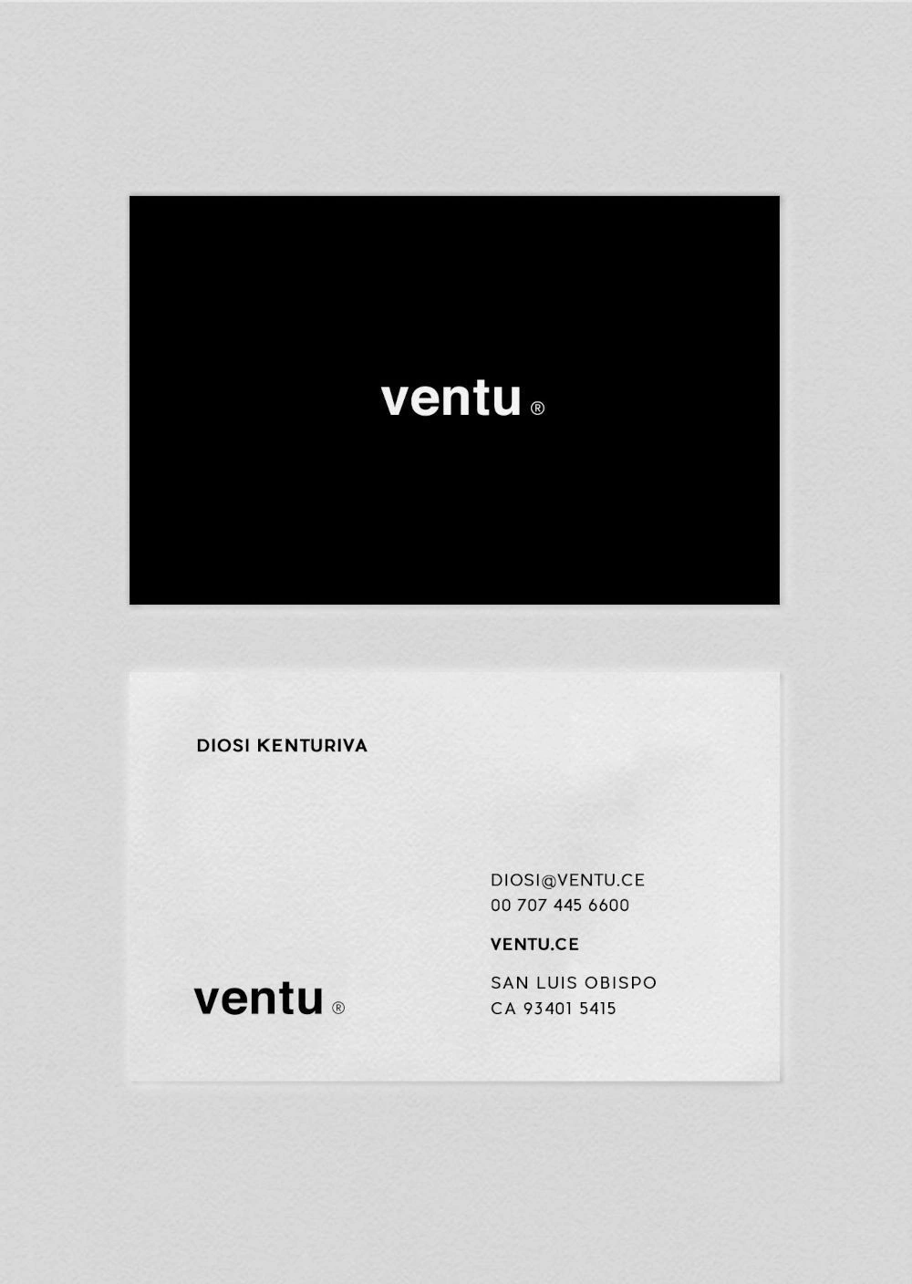 Free Ventu Business Card Template (AI)