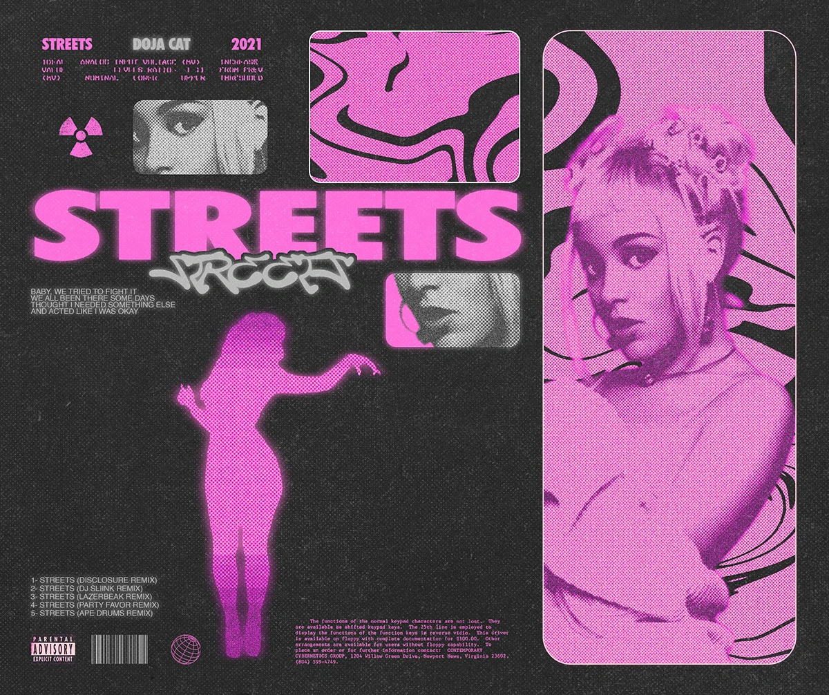 Album album artwork album cover artwork Cover Art design doja cat graphic design  music streets