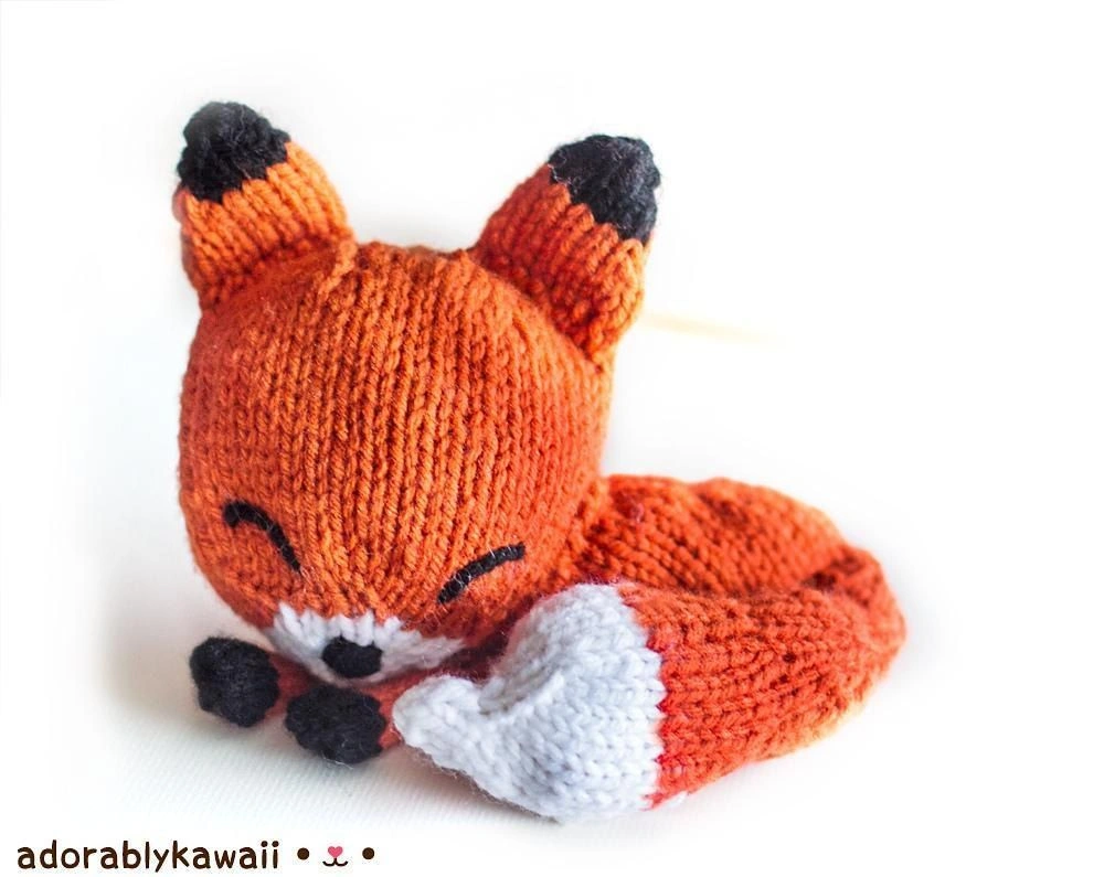 Knit Sleepy Fox Amigurumi