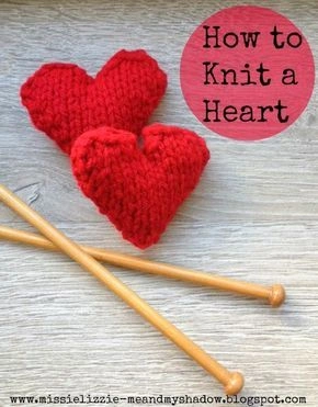 Learn how to knit a Heart for Valentines