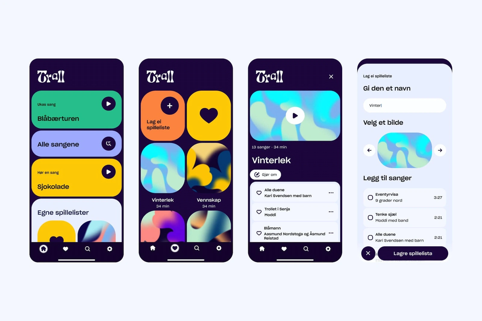 Singing and music experience app 'Trall' - Grafill