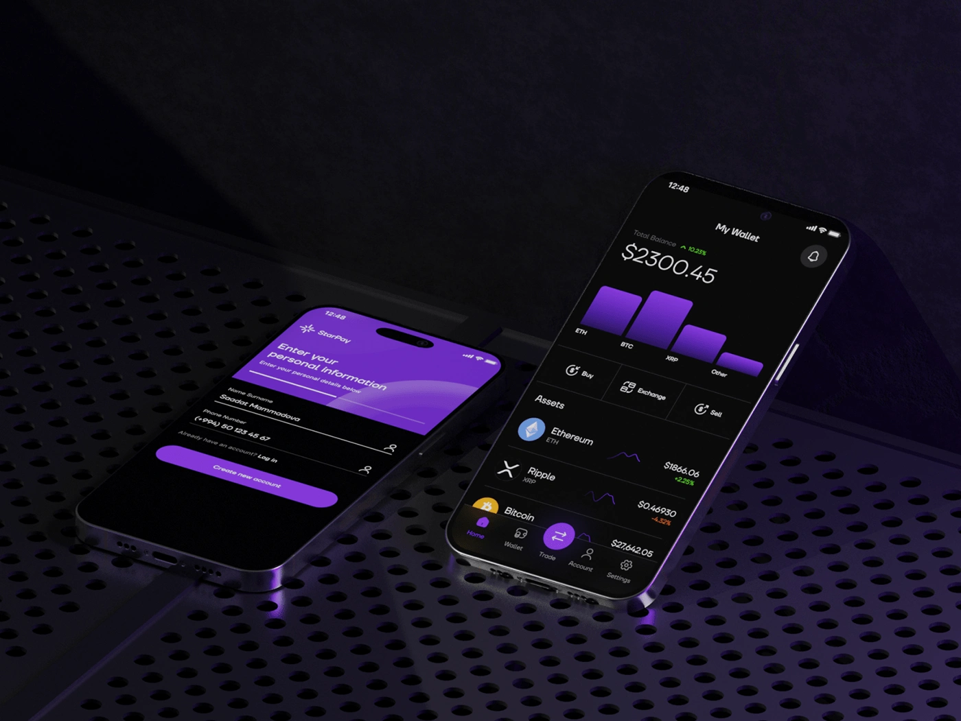 ui design UI/UX Mobile app design app design crypto ux app