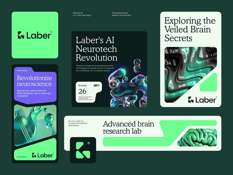 Laber AI Neurotech Branding by Halo Branding for Halo Lab 🇺🇦 on Dribbble