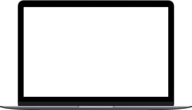 Laptop with Empty Screen for Mockup