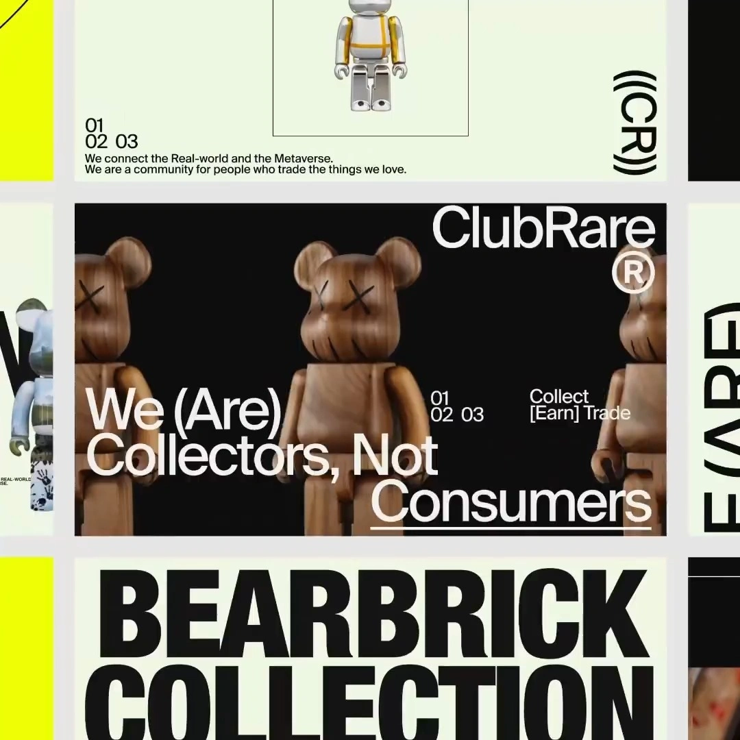 ClubRare. Web3 platform design by @holographik.co for the high-end collectibles market