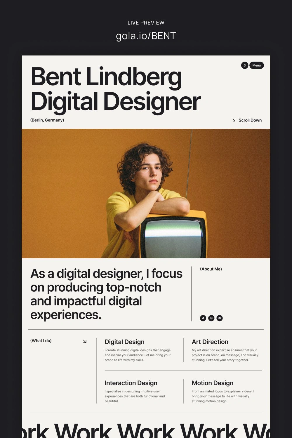 Portfolio Website Design - Portfolio Webflow Template