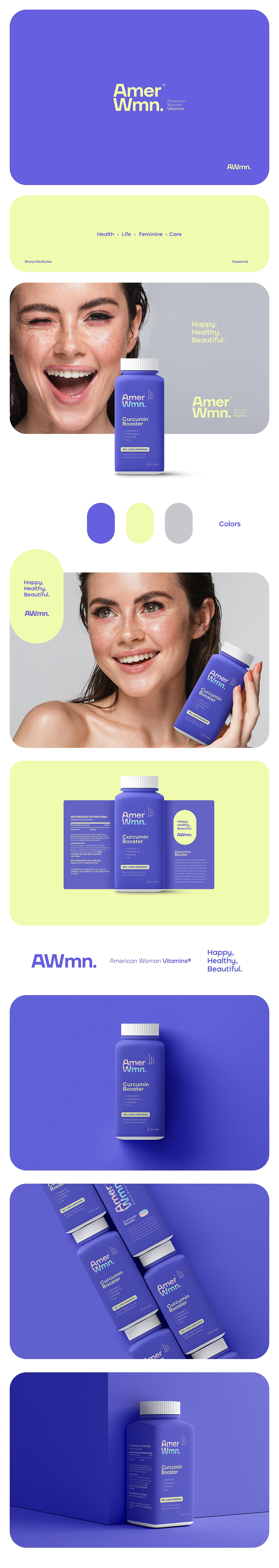 Packaging visual identity brand identity design logo Brand Design woman Health vitamins and supplements