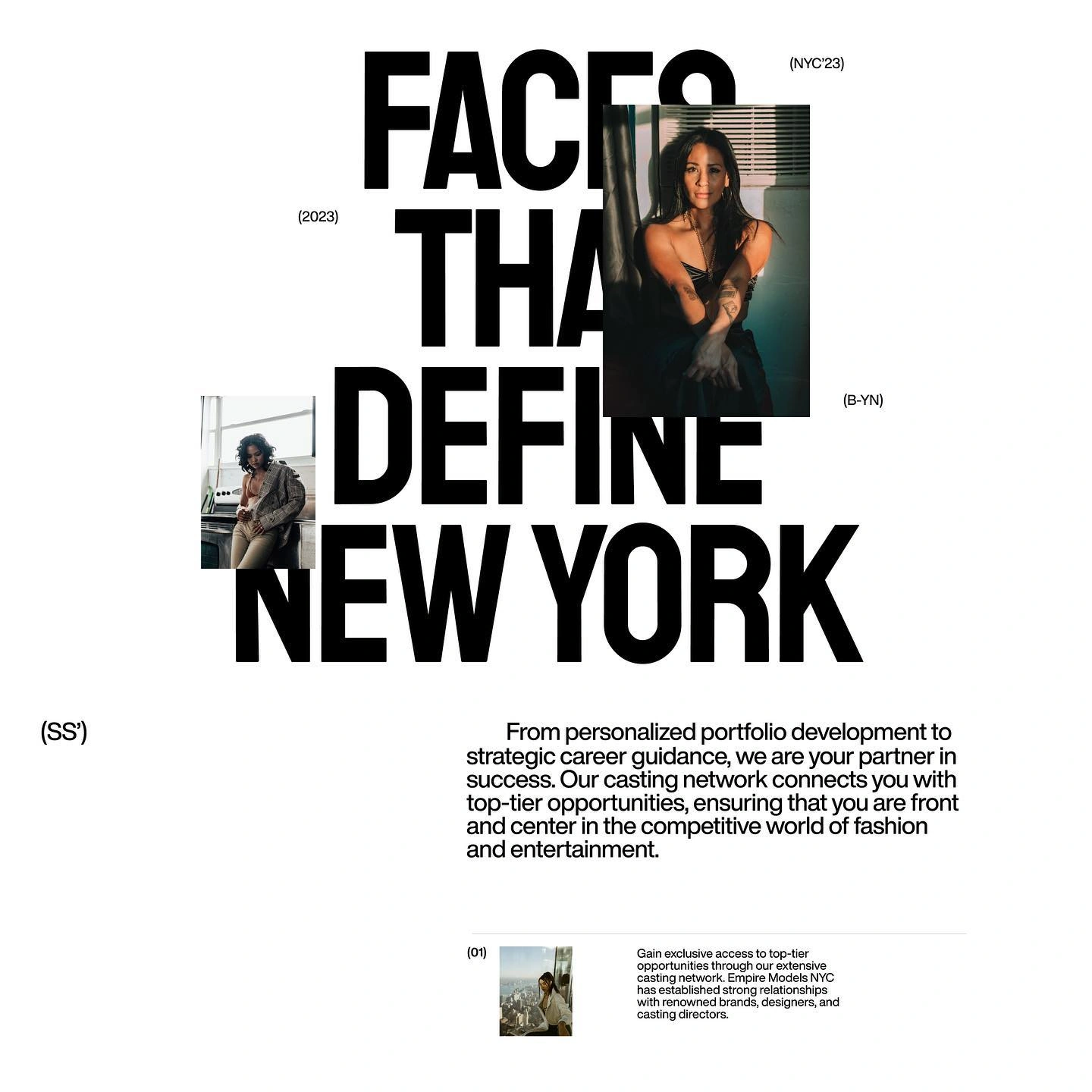 Photo by Pavle on November 26, 2023. May be a graphic of 3 people, magazine, poster and text that says 'FACES (NYC'23) (2023) THA DEFINE (B-YN) NEW YORK (SS') From personalized portfolio developmentto strategic career guidance we are your partnerin succes