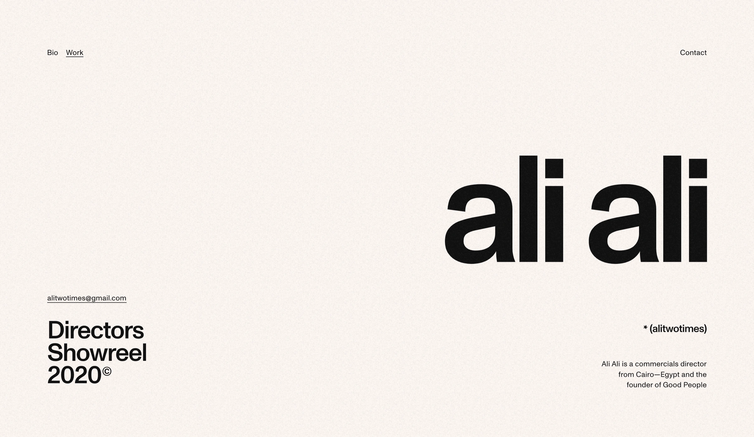 Ali Ali — Director's Showreel / Alitwotimes / Director from Cairo