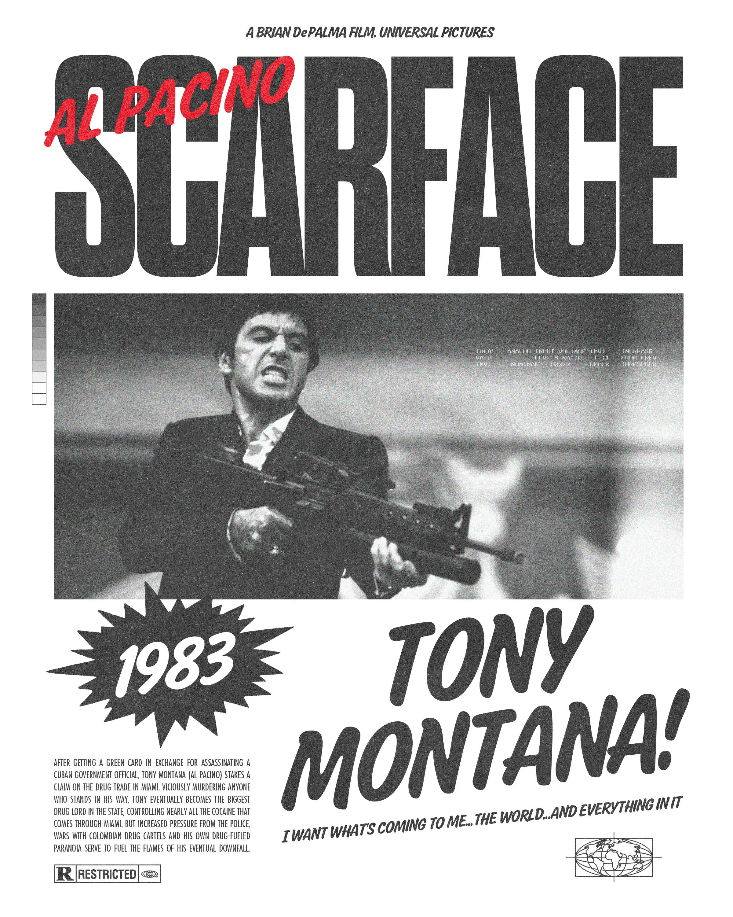 Tony Montana (Scarface) Movie Poster