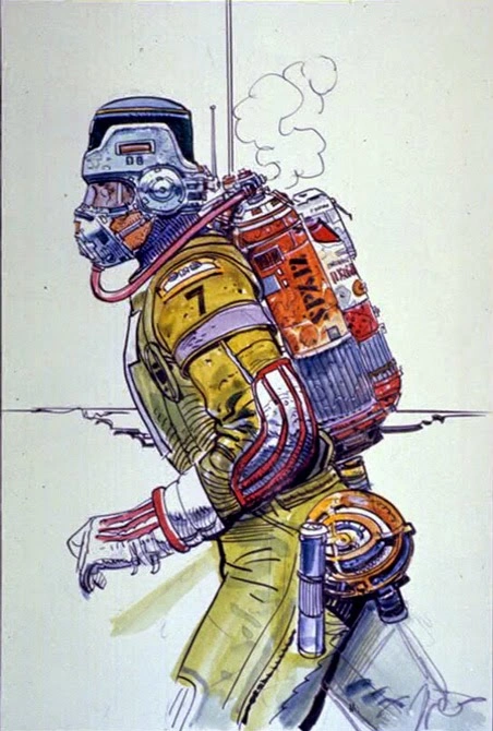Alien Explorations: Alien: Moebius's concept art for Nostromo crew's space  suits and outfits