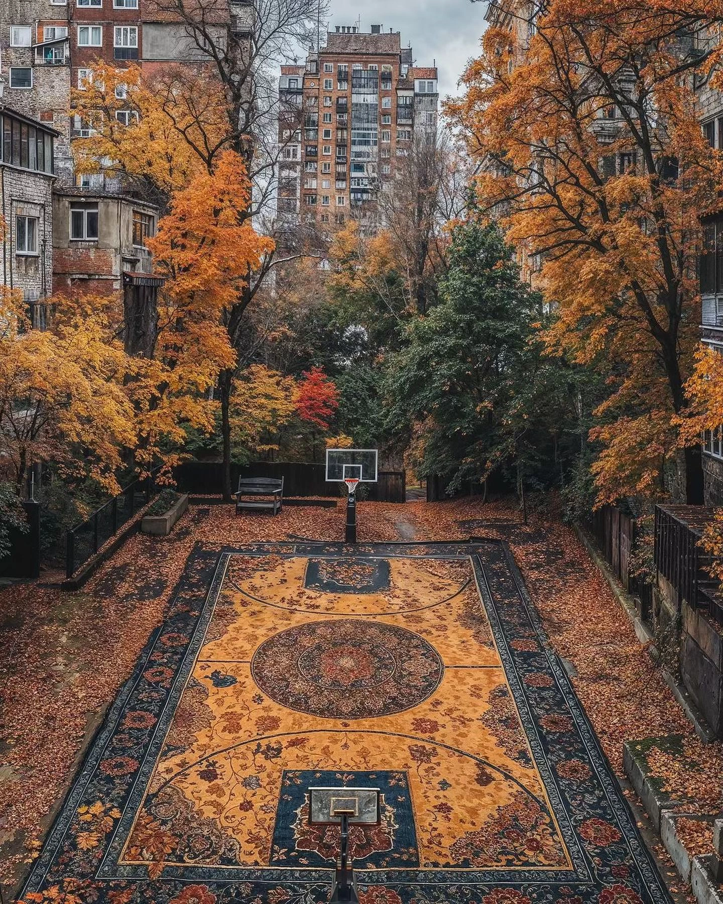 Photo shared by designboom magazine on October 05, 2024 tagging @tomislavmarcijus, and @marcijusaivision. May be an image of basketball, park, basketball court and text.