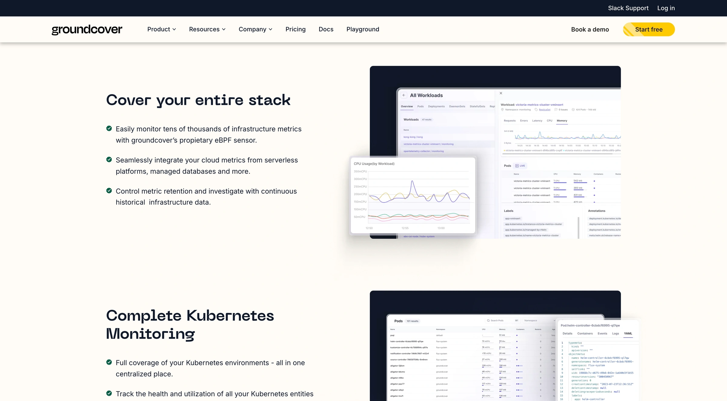 groundcover’s Infrastructure Monitoring: Real-Time Insights