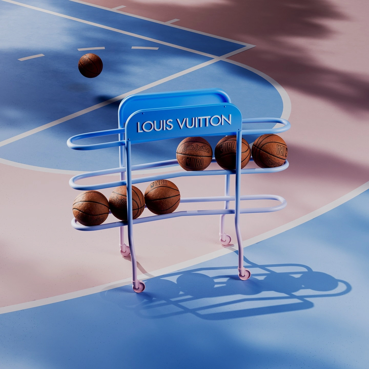 Photo by Maxime Galy on January 07, 2025. May be an image of tennis, basketball, backboard, ball, sports equipment, basketball court and text.