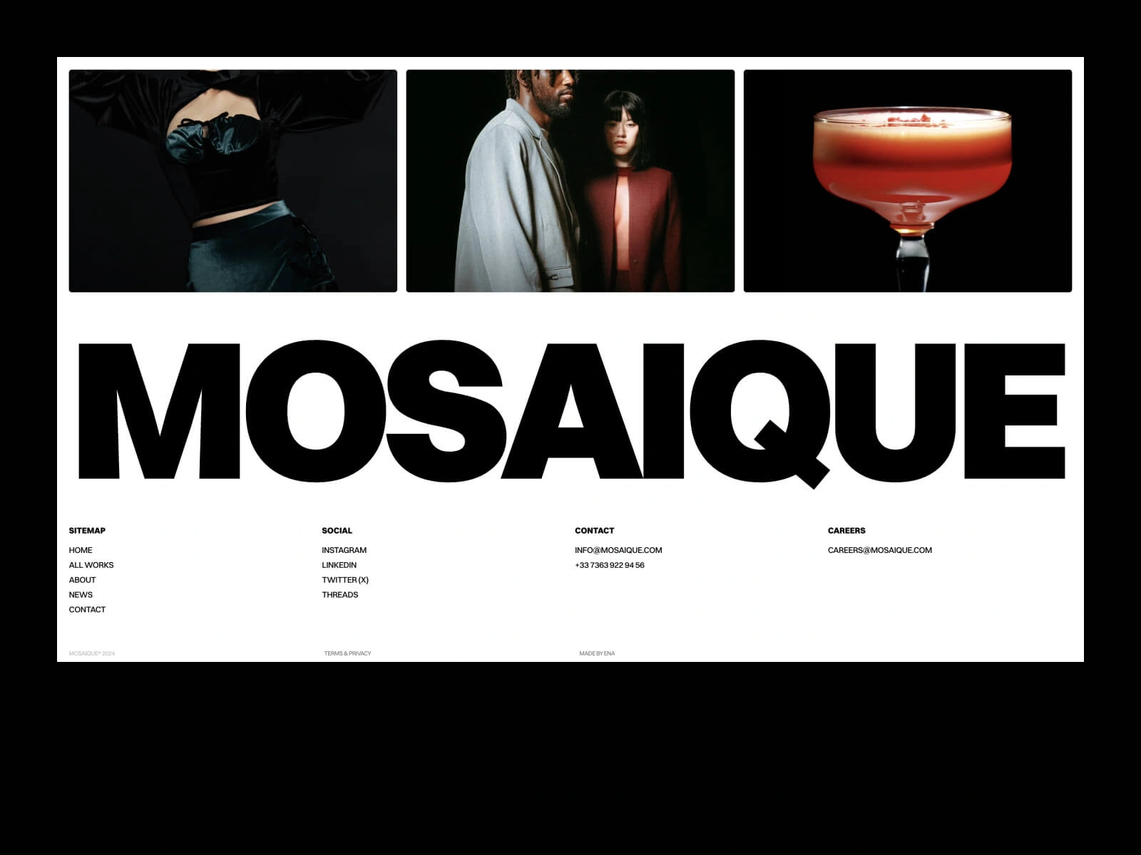 Mosaique - ena Framer Template