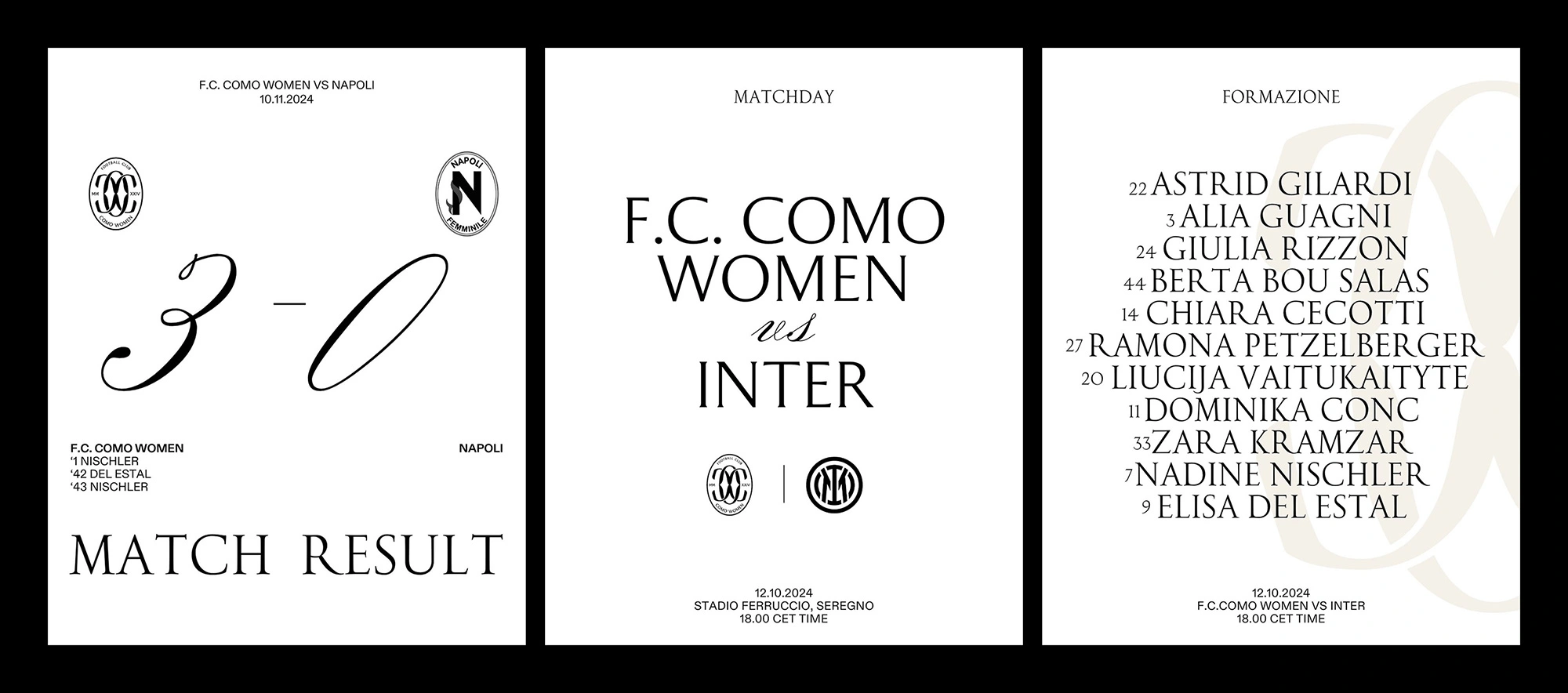 New Logo and Identity for F.C. Como Women by Communion