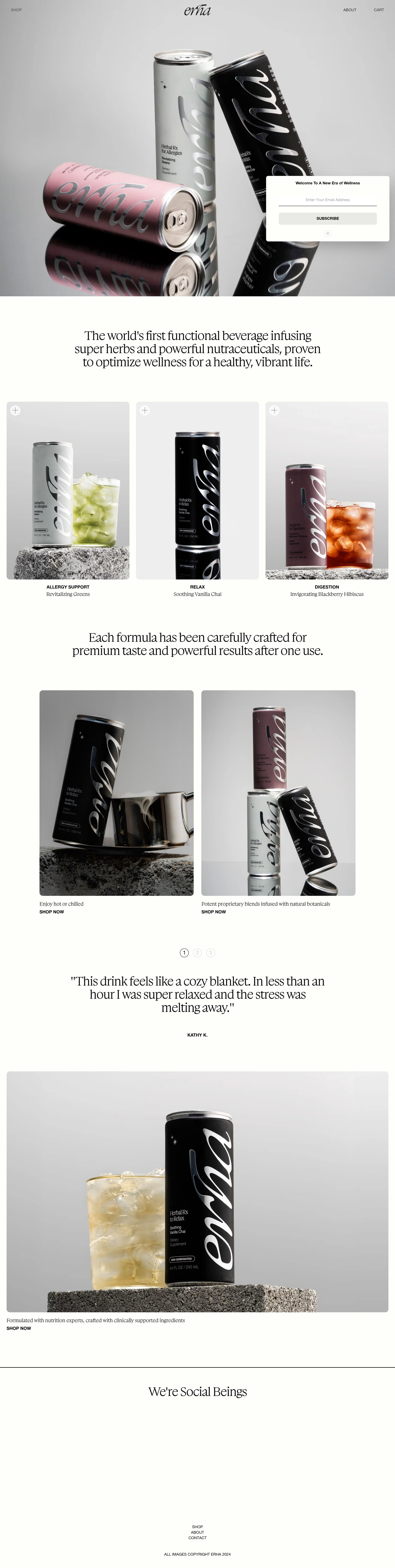 Erha - website inspiration