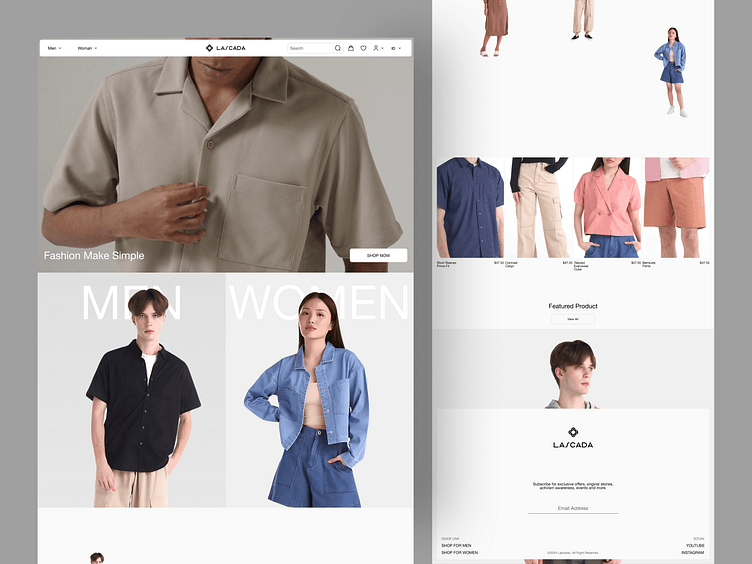 Fashion Ecommerce Website Design by Happy Milliarta for Odama on Dribbble