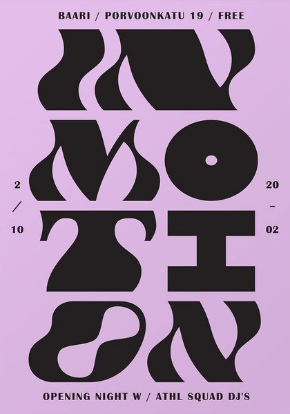 In Motion, poster by Martin Martonen (2010) –Type OnlyUnit Editions