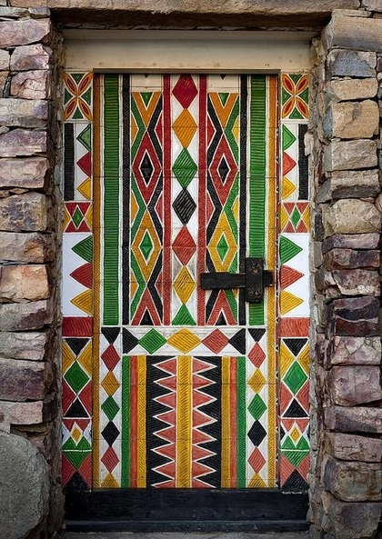 Bin Hamsan house door in Khamis Mushayt - Saudi Arabia