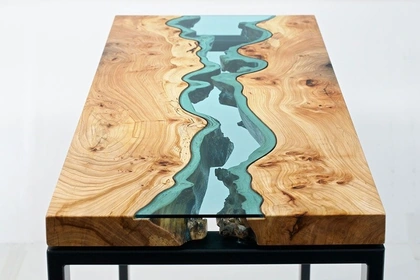 Glass Rivers And Lakes Flow Across Beautiful Tables By Furniture Maker Greg Klassen